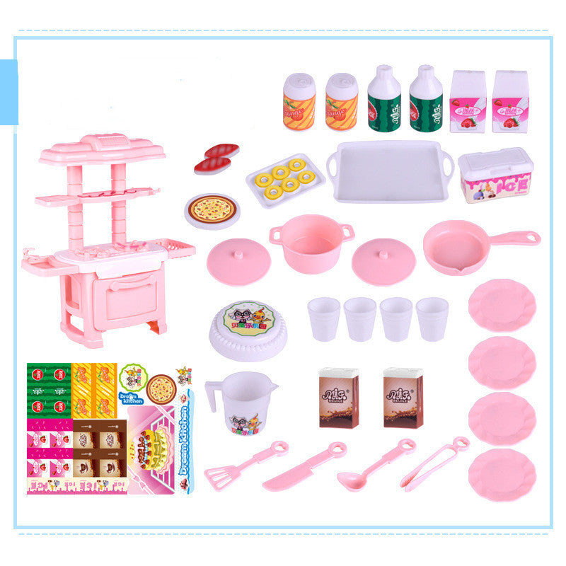 Girl Simulation Tableware Mini Kitchen Toy Set Play House Toy