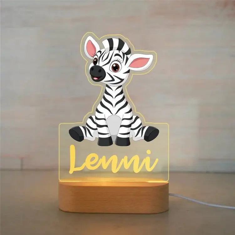 Custom Name Acrylic Lamp For Baby Kids Bedroom